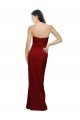 Affordable Straight Pencil Skirt Long Sweetheart Formal Crepe Bridesmaid Dress / Prom Dress with High Side Split