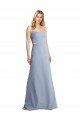 Affordable Feminine Scoop Neckline Long Crepe Slip Bridesmaid Dress / Prom Dress 