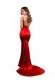 Affordable Long Pleated Formal Stretch Satin Bridesmaid Dress / Prom Dress with High Slit
