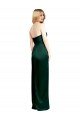 Affordable Scooped Strapless Neckline Stretech Satin Bridesmaid Dress / Prom Dress with Side Slit