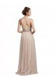 Affordable Sweetheart Tulle Bridesmaid Dress with High Neck Illusion Bodice