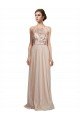 Affordable Sweetheart Tulle Bridesmaid Dress with High Neck Illusion Bodice