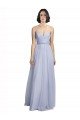 Affordable Spaghetti Strap Tulle Bridesmaids Dress with Ruched Bodice