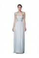 Affordable One Shoulder Illusion Tulle Bridesmaid Dress with Knot Detail