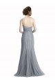 Affordable One Shoulder Tulle Fit and Flare Bridesmaid Dress