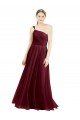 Affordable One Shoulder Floor Length Long Tulle Bridesmaid Dress