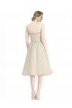 Affordable Strapless Short Cocktail Length Tulle Cocktail Bridesmaid Dress with Pleats