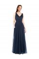 Affordable V-Neck Soft and Simple Tulle Bridesmaid Dress