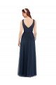 Affordable V-Neck Soft and Simple Tulle Bridesmaid Dress