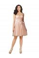 Affordable Lace and Tulle Bridesmaid Dress with Cap Sleeves and Keyhole Back