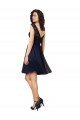 Affordable Short Bateau Neck Tulle Cocktail Bridesmaid Dress with Lace Bodice