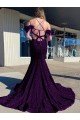 Affordable Cold Shoulder Sleeveless Long Court Train Velvet Sequin Prom Dress