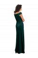 Affordable Floor Length Cap Sleeves Long Formal Velvet Bridesmaid Dress / Prom Dress with High Side Slit