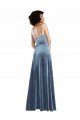 Affordable Sleek Cowl Neck Velvet Maxi Bridesmaid Dress / Prom Dress with Pockets