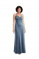 Affordable Cowl Neck Convertible Velvet Maxi Slip Dress