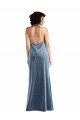 Affordable Cowl Neck Convertible Velvet Maxi Slip Dress
