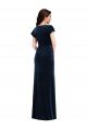 Affordable Flutter Sleeve Wrap Bodice Formal Velvet Maxi Bridesmaid Dress / Prom Dress with Pockets
