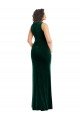 Affordable Square Neck Long Velvet Maxi Bridesmaid Dress / Prom Dress
