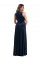 Affordable Deep V-Neck Sleeveless Formal Velvet Maxi Bridesmaid Dress / Prom Dress with Pockets
