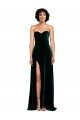 Affordable Sweetheart Fluid Velvet Bridesmaid Dress / Prom Dress with High Split