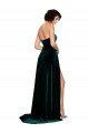 Affordable Sweetheart Fluid Velvet Bridesmaid Dress / Prom Dress with High Split