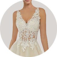 Affordable V-Neck Wedding Dresses